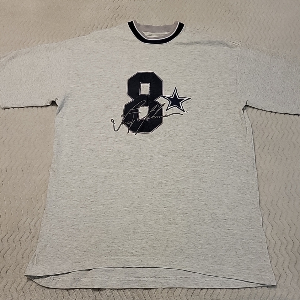 VTG Legend Athletics Troy Aikman T Shirt XL Embroidered Dallas Cowboys Made USA